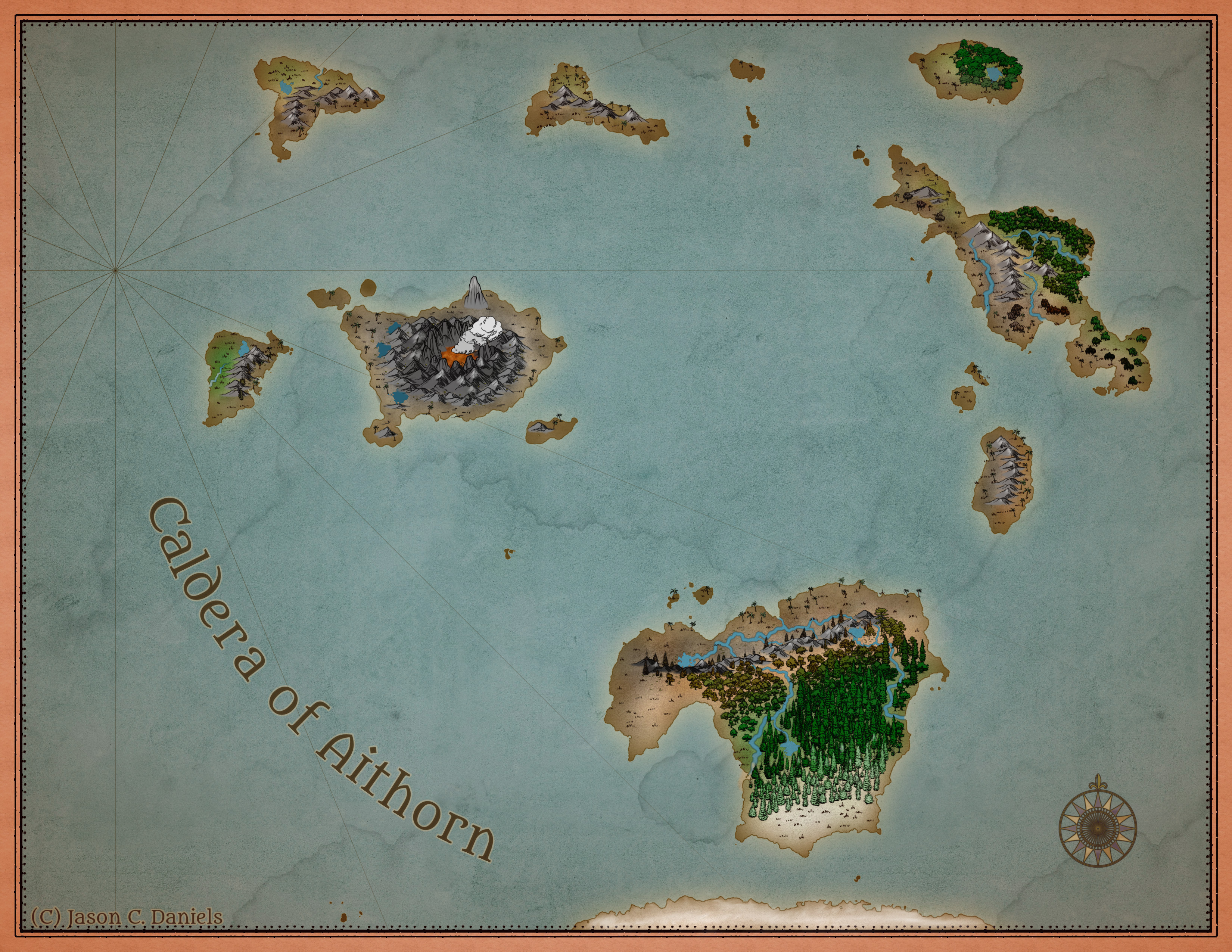 Map of the Caldera of Aithorn